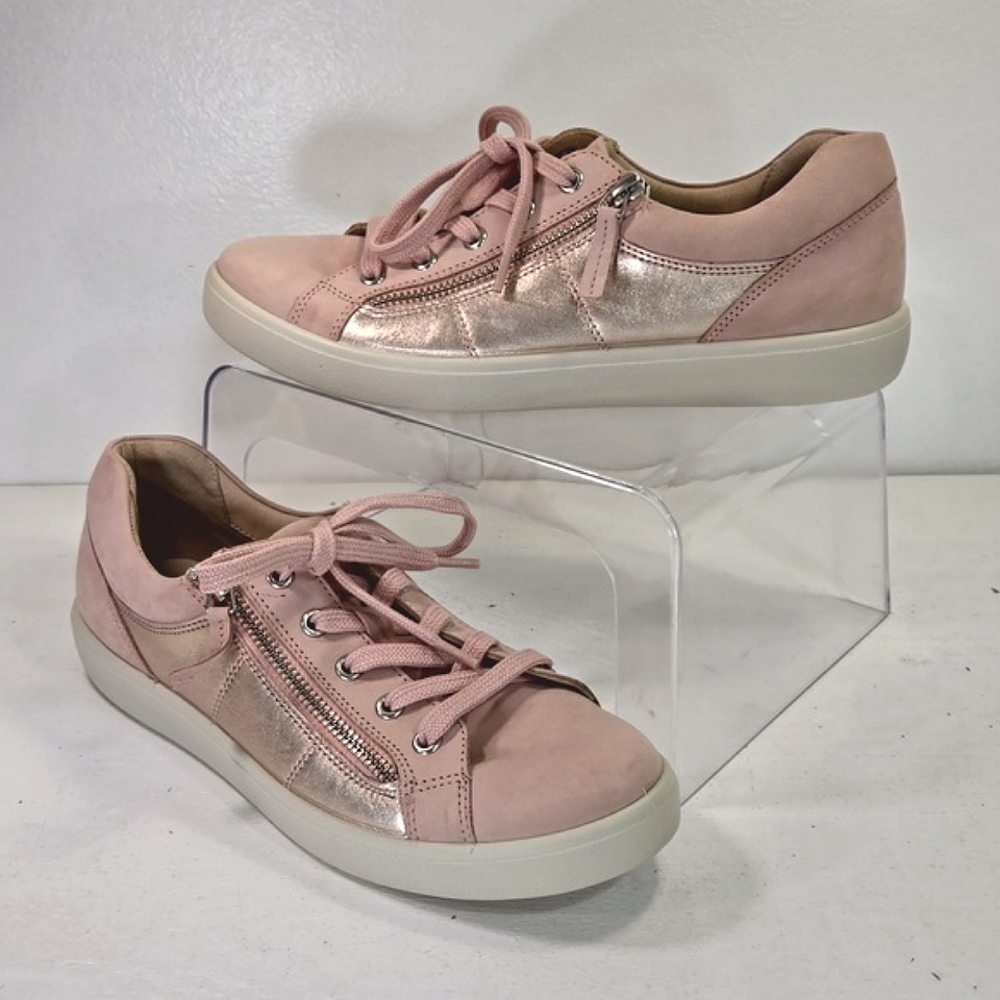 Hotter Chase Lace Up Zip Pink & Metallic Sneakers Shoe size 8½